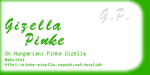 gizella pinke business card